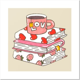 Tea and books///Drawing for fans Posters and Art